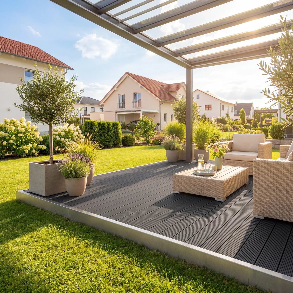 WPC Terrassendiele Massiv ECO Anthrazit