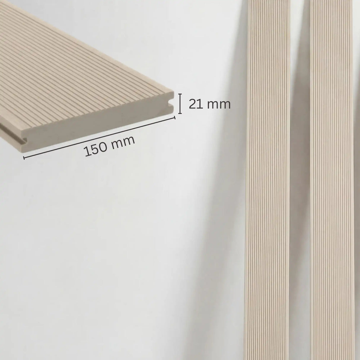WPC Terrassendiele Massiv ECO Creme