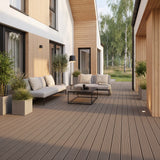 WPC Terrassendiele Massiv ECO Diamantnuss