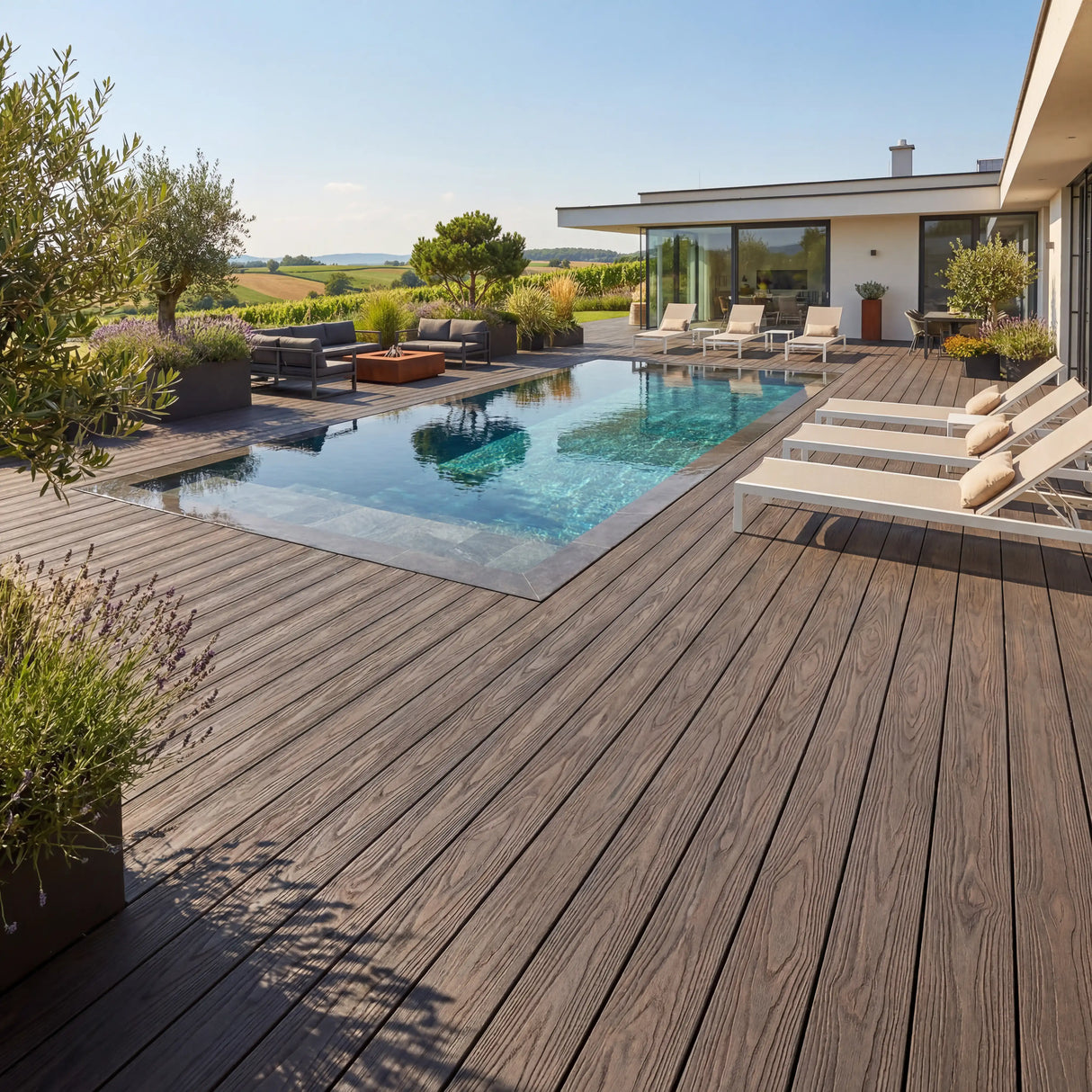 WPC Terrassendiele Massiv Terra Espresso