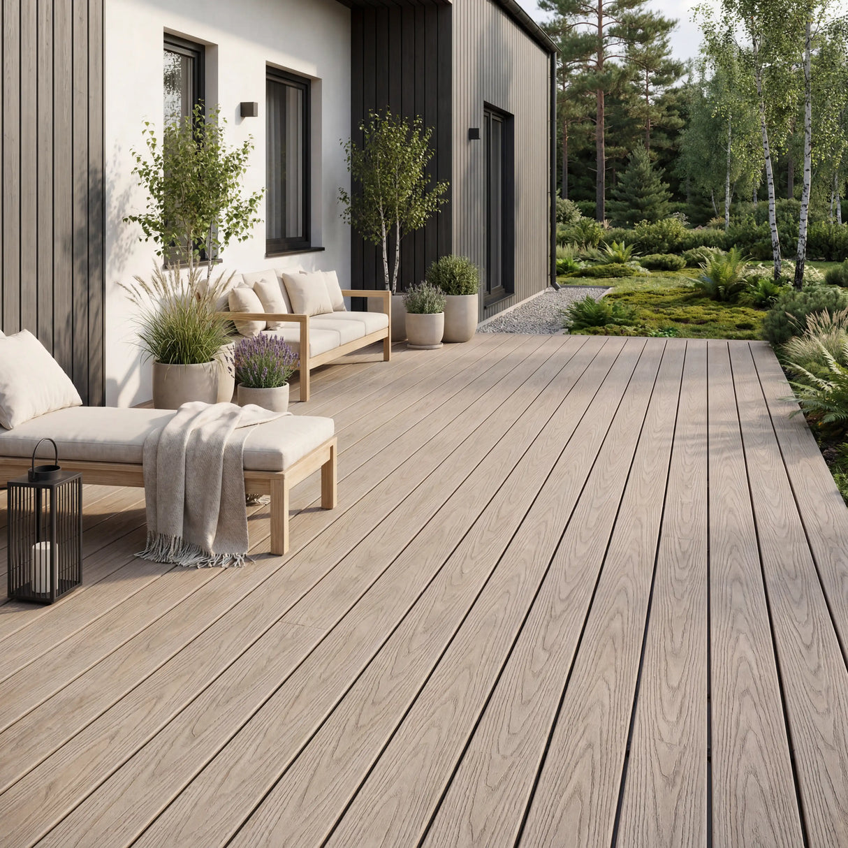 WPC Terrassendiele Massiv Terra Karamell