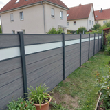 WPC Sichtschutzzaun ENZO Basalt - Style Anthrazit
