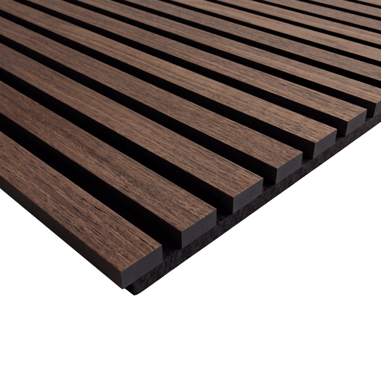 Akustikpaneel Premium Walnuss – Filz Schwarz 244 × 60 cm