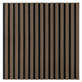 Akustikpaneel Premium Walnuss – Filz Schwarz 244 × 60 cm