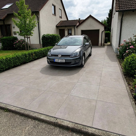 Extra starke Terrassenplatte Grey – 60×60×3 cm | Befahrbar & Hochbelastbar
