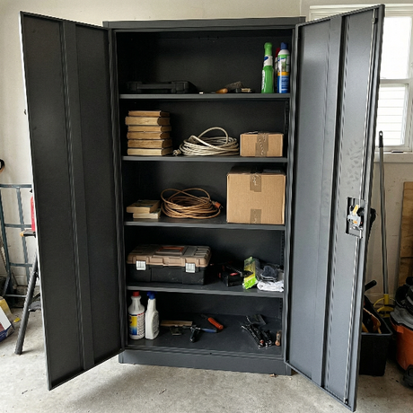 Stahlschrank XL Anthrazit 1950 x 900 x 450 cm