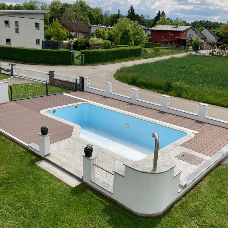 WPC Terrassendiele Massiv Antik Coffee