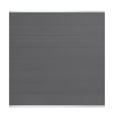 EASY WPC Sichtschutzzaun Zaunfeld-Set Grau-Silber
