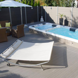 WPC Terrassendiele Granit Massiv ECO Beispiel-Terrasse mit Pool