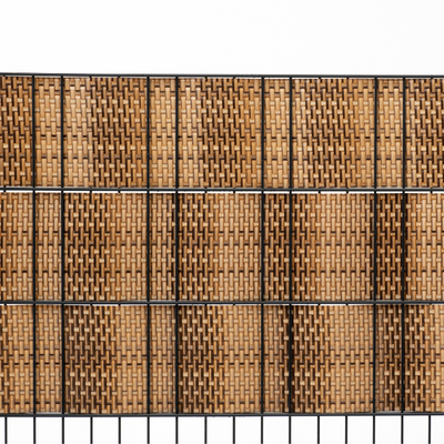 Sichtschutzstreifen Hellbraun Rattan für Doppelstabmattenzäune 255cm