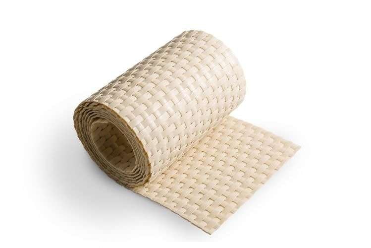 Sichtschutzstreifen Beige aus Rattan