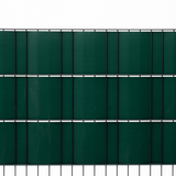 PVC Sichtschutzstreifen für Doppelstabmattenzäune Grün 35lfm